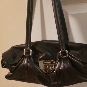 Prada Black Leather Satchel